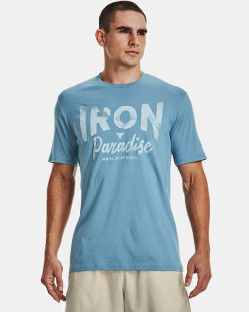 Under Armour Herren Sport-Freizeit-T-Shirt UA T-Shirt mit großem Logo blau 